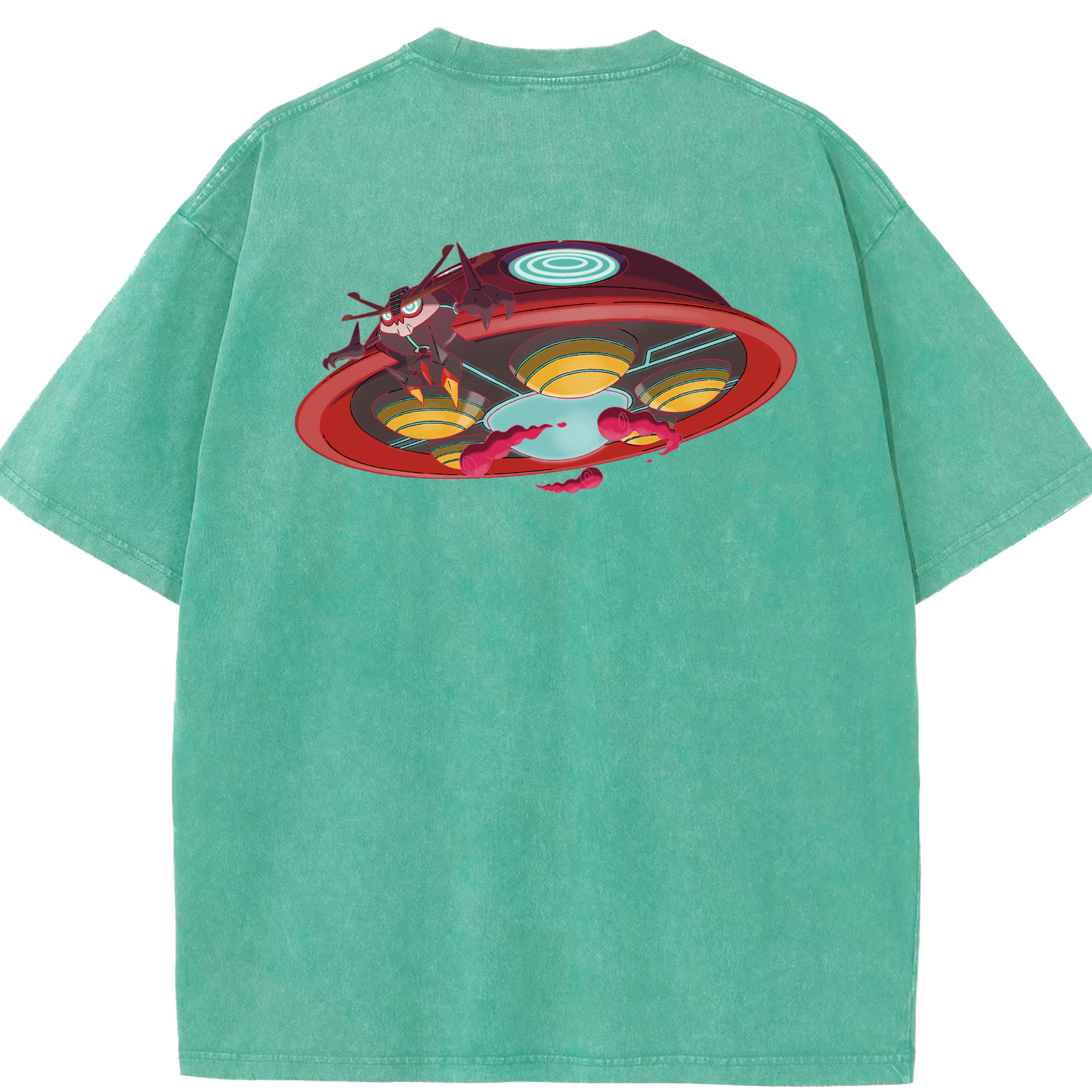 （画像用） ポケットモンスター Pokémon 綿100% ヴィンテージ風 半袖Tシャツ（背面プリント）